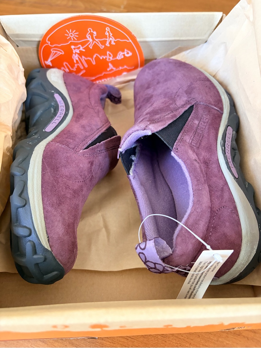 Merrell Kids Purple Suede Slip-On Moccasins